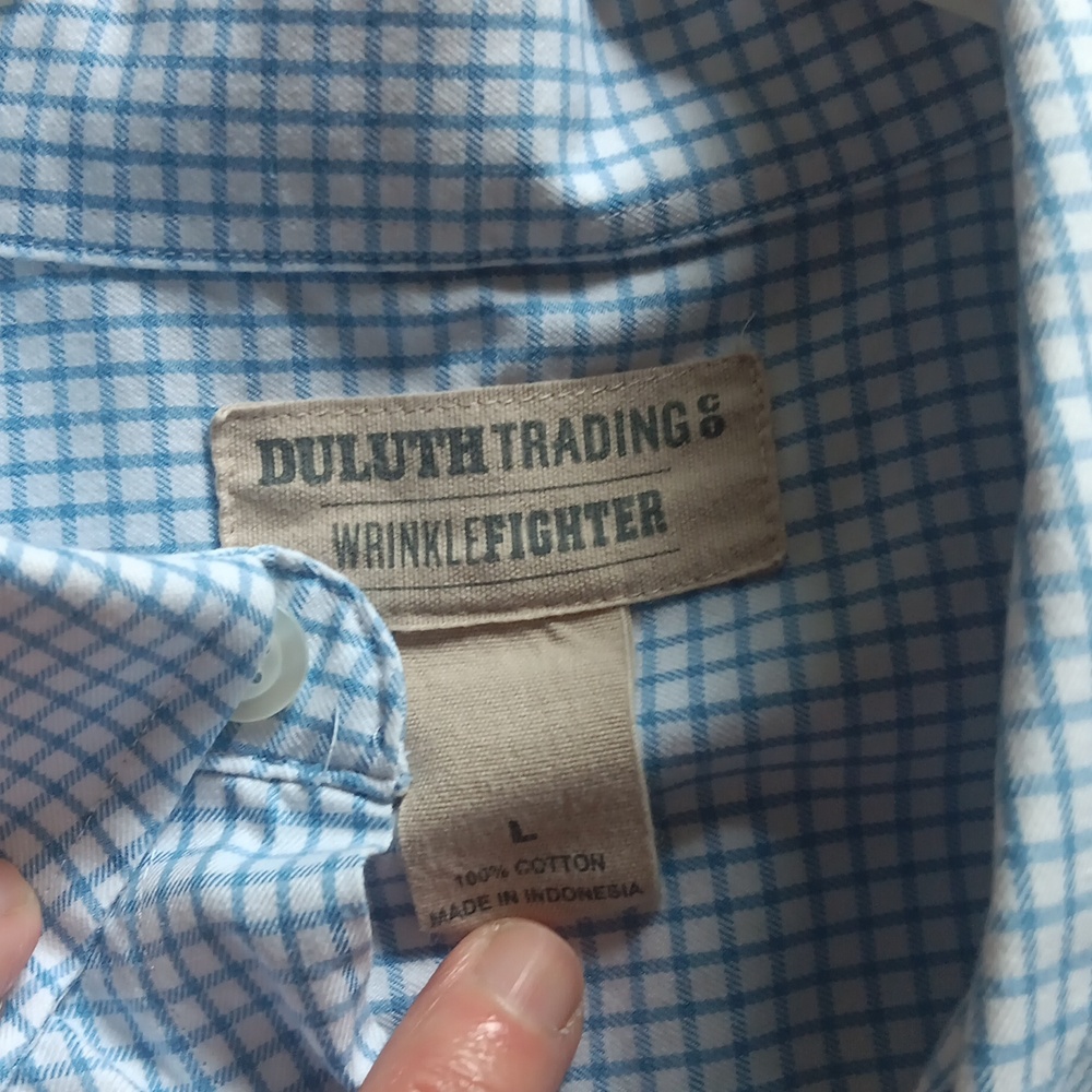 Duluth Trading Wrinkle-Fighter Shirt ■ Size L - Picture 7 of 8